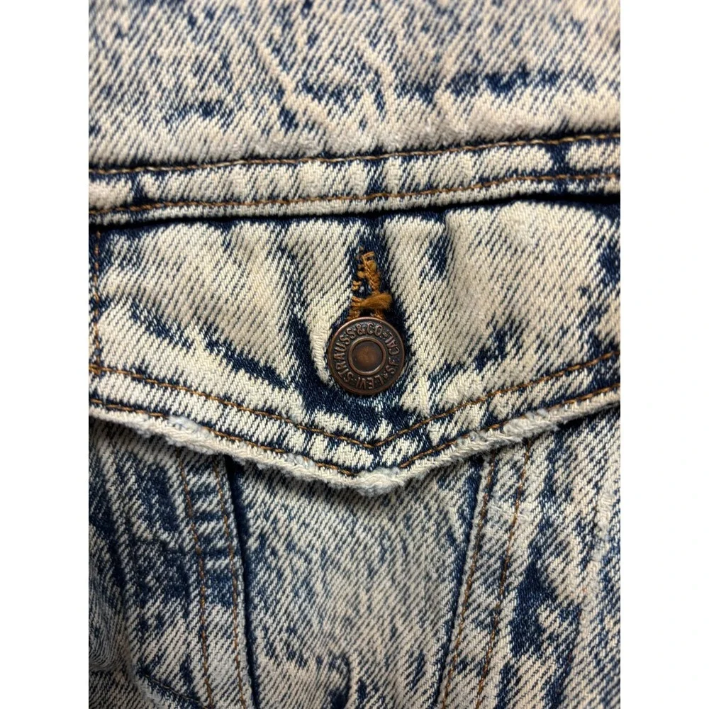 Levi's Trucker Jacket Men's Light Blue Long Sleeve Denim USA Vintage Crusty Dust